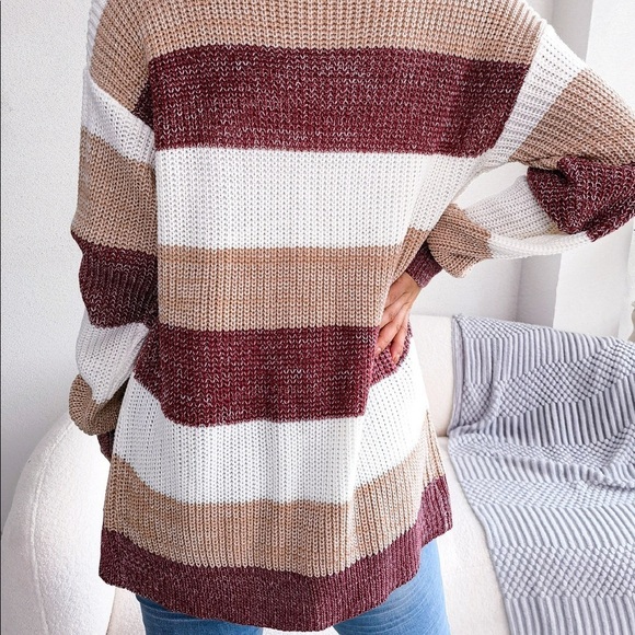 Warm Whisper Cozy Striped Cardigan - Picture 8 of 8